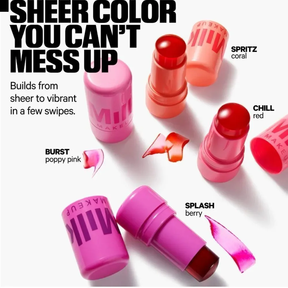 🌻 Milk Makeup Splash Cooling Water Jelly Tint Sheer Lip & Cheek Stain New